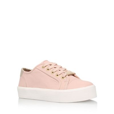 Natural 'Lorna' flat lace up sneakers